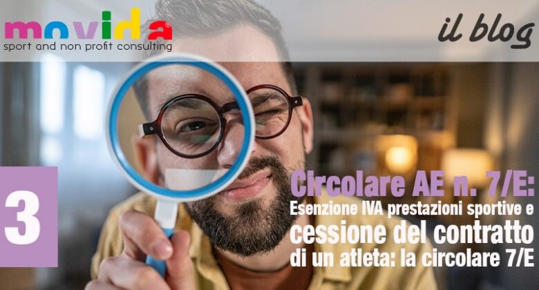 Esenzione IVA prestazioni sportive e cessione del contratto di un atleta: la circolare 7/E