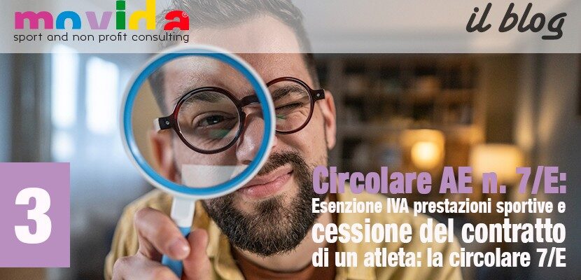 Esenzione IVA prestazioni sportive e cessione del contratto di un atleta: la circolare 7/E